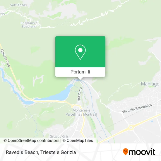 Mappa Ravedis Beach