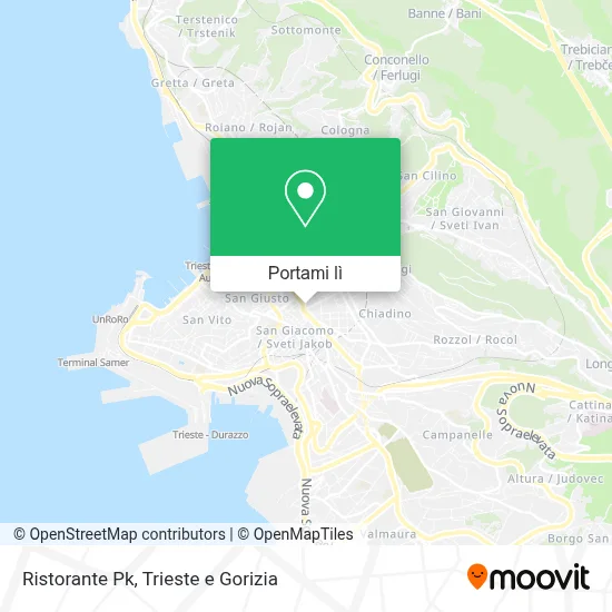 Mappa Ristorante Pk