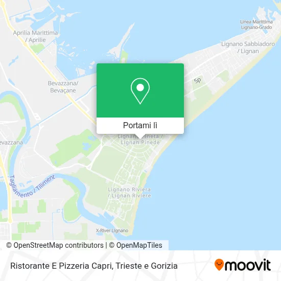 Mappa Ristorante E Pizzeria Capri
