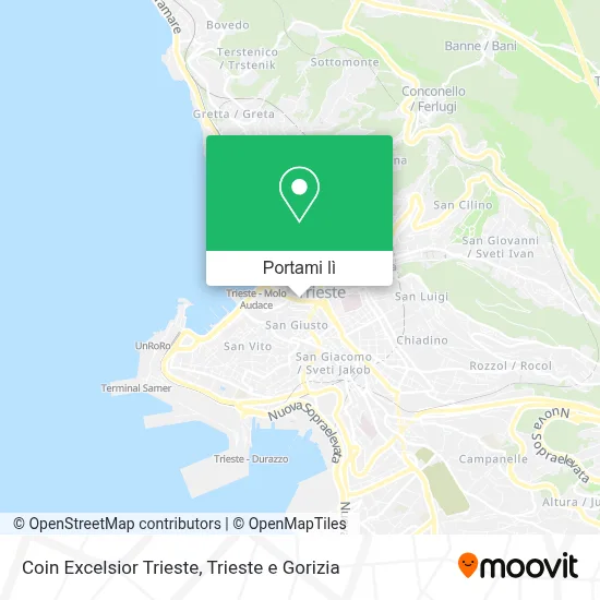 Mappa Coin Excelsior Trieste