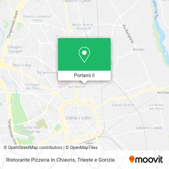 Mappa Ristorante Pizzeria In Chiavris