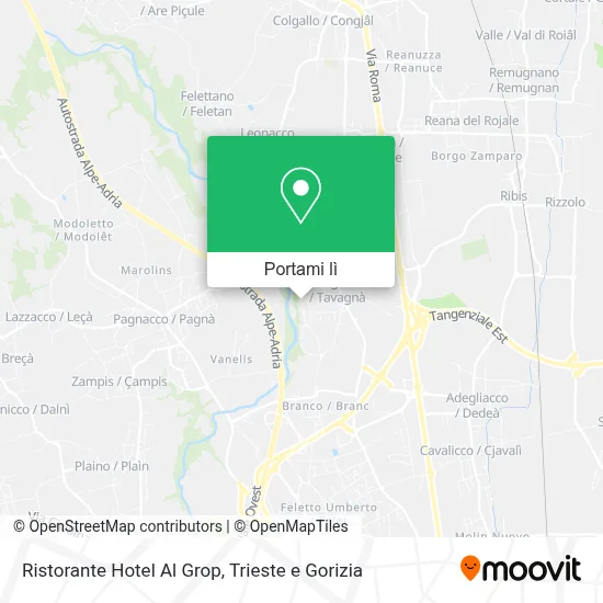 Mappa Ristorante Hotel Al Grop