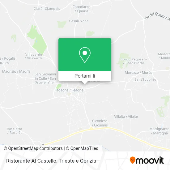 Mappa Ristorante Al Castello