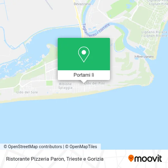 Mappa Ristorante Pizzeria Paron
