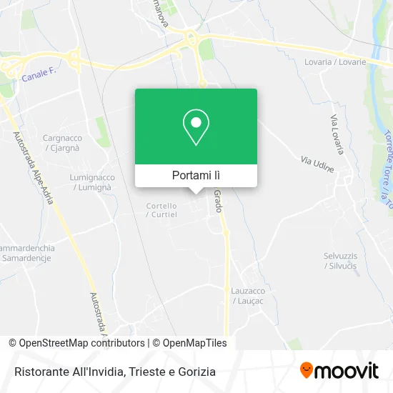 Mappa Ristorante All'Invidia