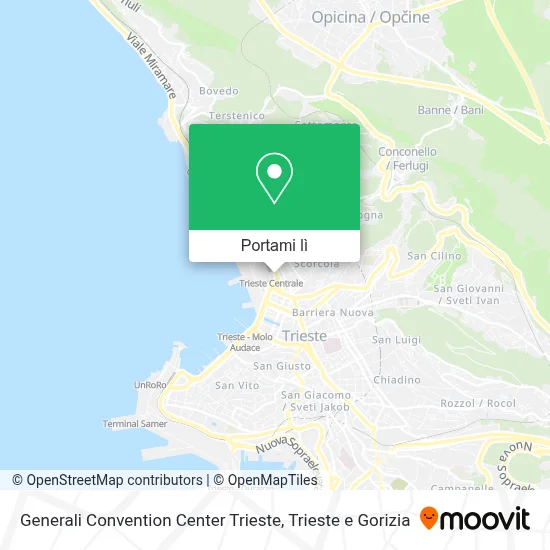 Mappa Generali Convention Center Trieste