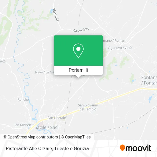 Mappa Ristorante Alle Orzaie