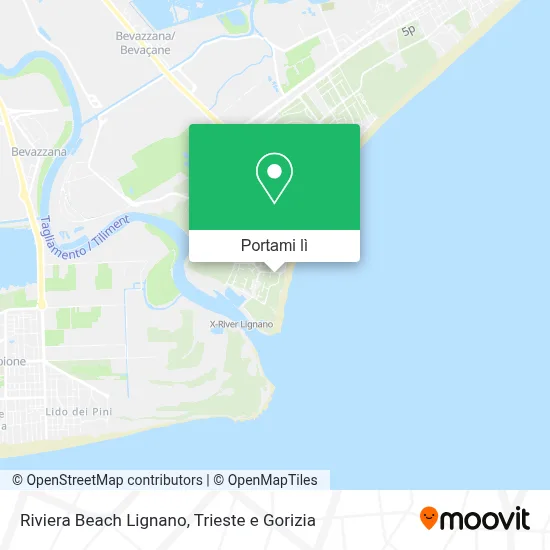 Mappa Riviera Beach Lignano