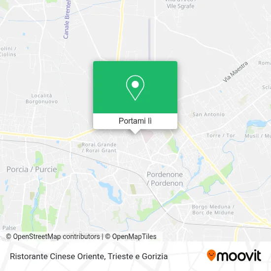 Mappa Ristorante Cinese Oriente