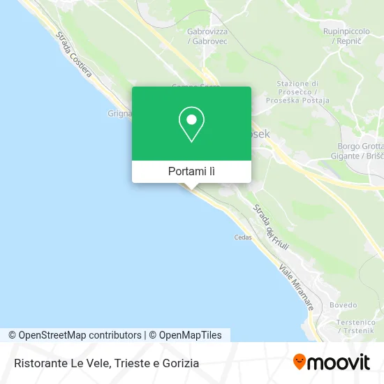 Mappa Ristorante Le Vele