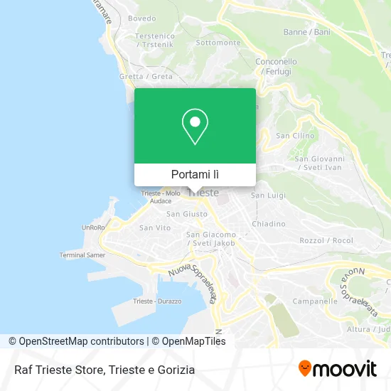 Mappa Raf Trieste Store