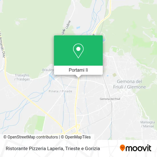 Mappa Ristorante Pizzeria Laperla