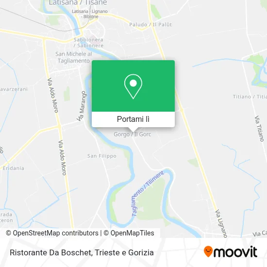 Mappa Ristorante Da Boschet
