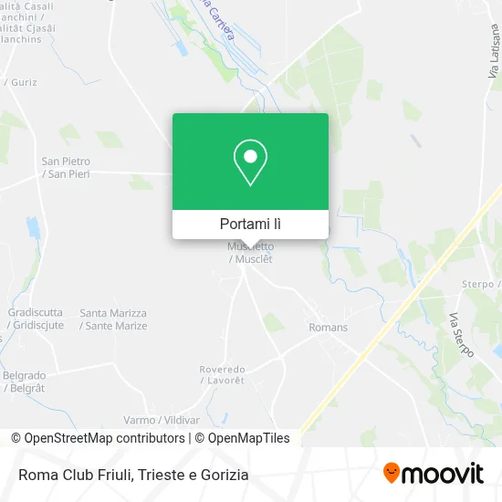 Mappa Roma Club Friuli