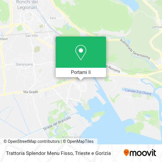 Mappa Trattoria Splendor Menu Fisso