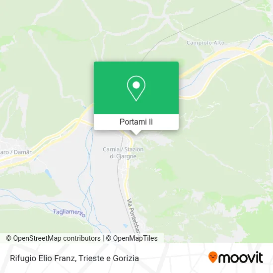 Mappa Rifugio Elio Franz