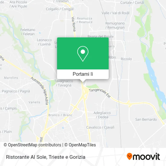 Mappa Ristorante Al Sole