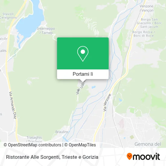 Mappa Ristorante Alle Sorgenti