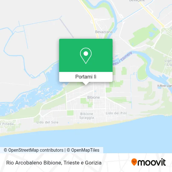 Mappa Rio Arcobaleno Bibione