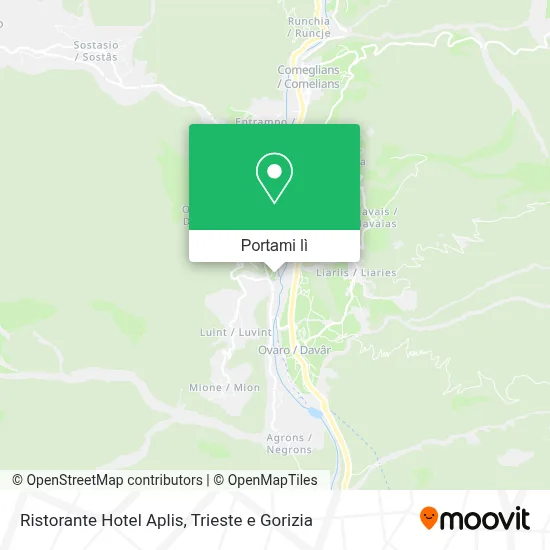 Mappa Ristorante Hotel Aplis