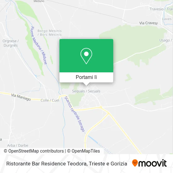 Mappa Ristorante Bar Residence Teodora