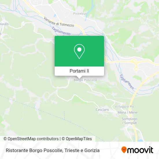 Mappa Ristorante Borgo Poscolle