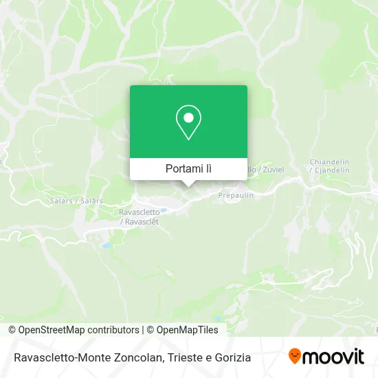 Mappa Ravascletto-Monte Zoncolan