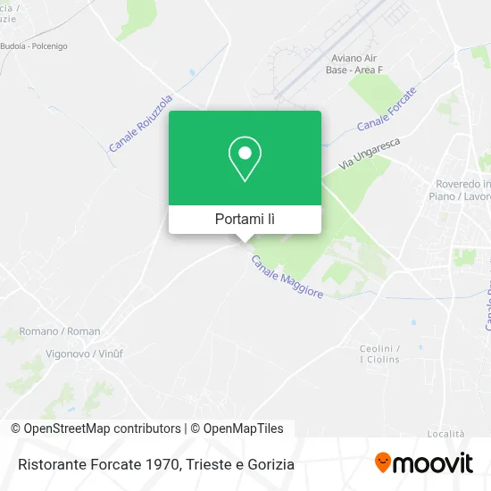 Mappa Ristorante Forcate 1970