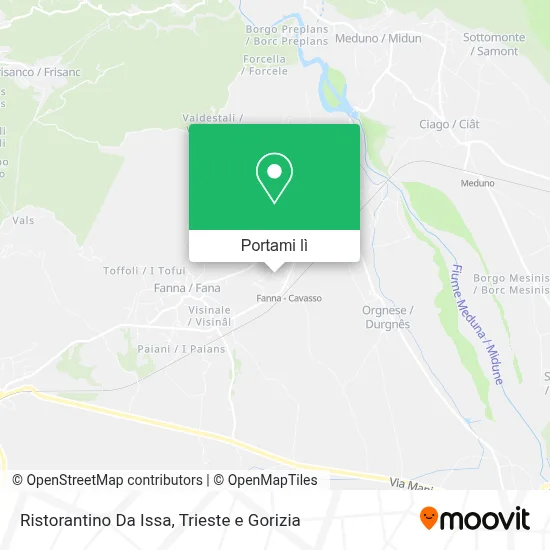 Mappa Ristorantino Da Issa