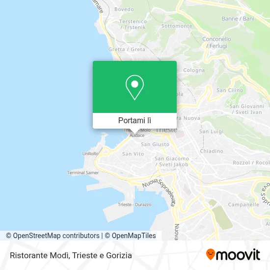 Mappa Ristorante Modì