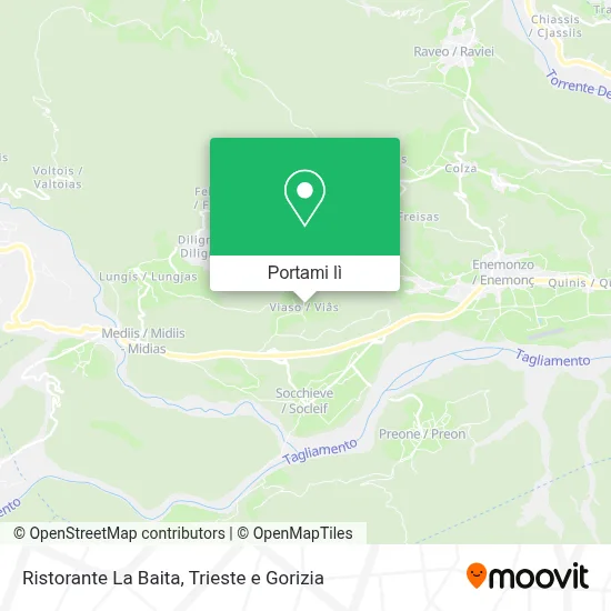 Mappa Ristorante La Baita