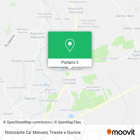 Mappa Ristorante Ca' Malvani