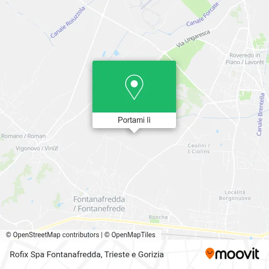 Mappa Rofix Spa Fontanafredda