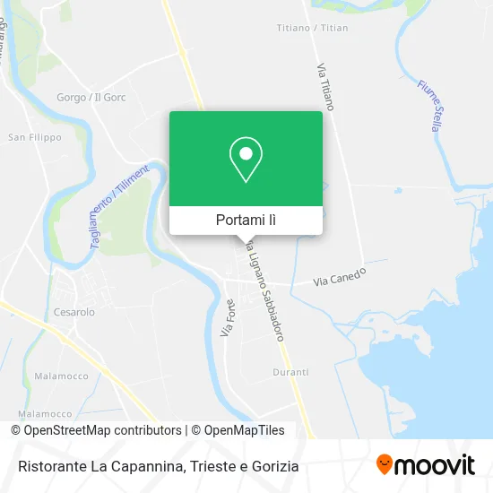 Mappa Ristorante La Capannina