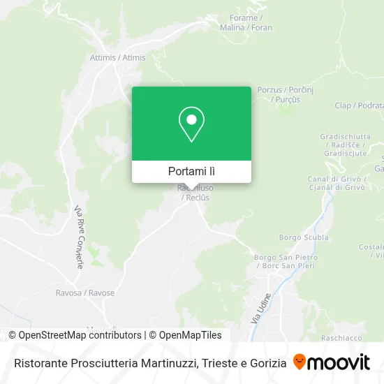 Mappa Ristorante Prosciutteria Martinuzzi
