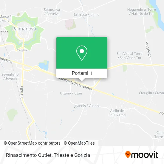 Mappa Rinascimento Outlet