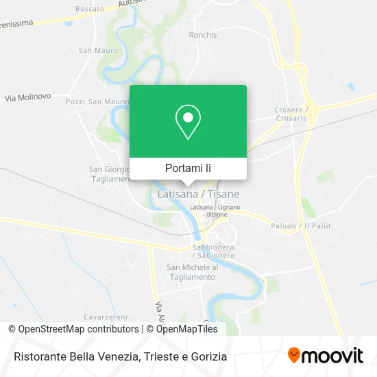 Mappa Ristorante Bella Venezia