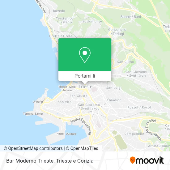 Mappa Bar Moderno Trieste
