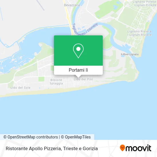 Mappa Ristorante Apollo Pizzeria