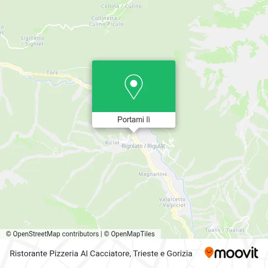 Mappa Ristorante Pizzeria Al Cacciatore