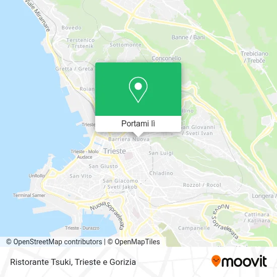 Mappa Ristorante Tsuki