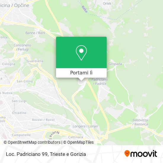 Mappa Loc. Padriciano 99