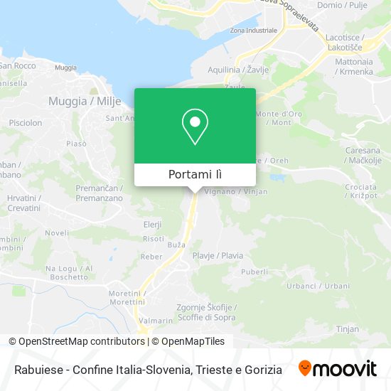 Mappa Rabuiese - Confine Italia-Slovenia