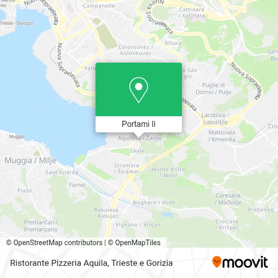 Mappa Ristorante Pizzeria Aquila
