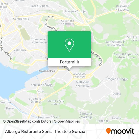 Mappa Albergo Ristorante Sonia