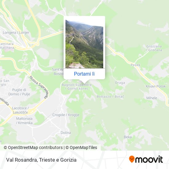 Mappa Val Rosandra