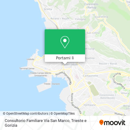 Mappa Consultorio Familiare Via San Marco