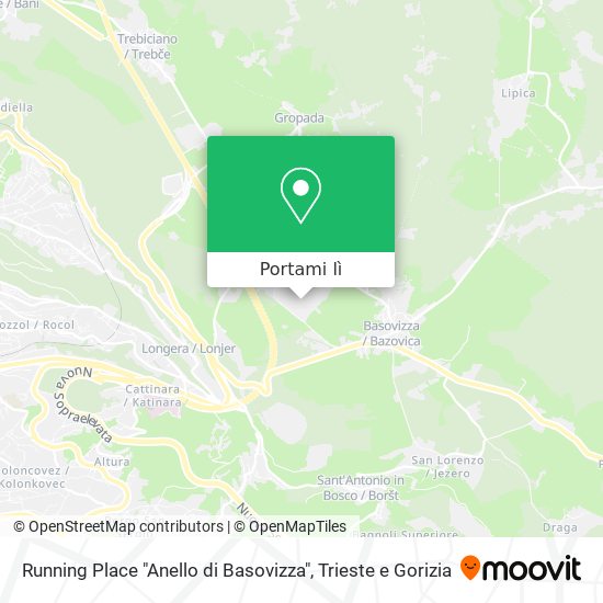 Mappa Running Place "Anello di Basovizza"