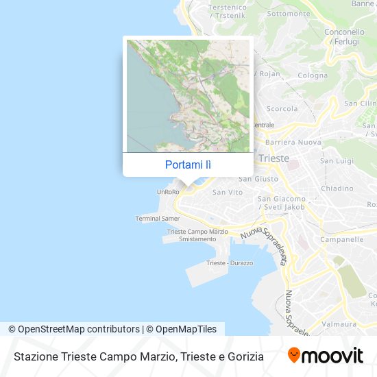 Mappa Stazione Trieste Campo Marzio