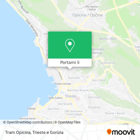 Mappa Tram Opicina